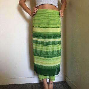 Green skirt